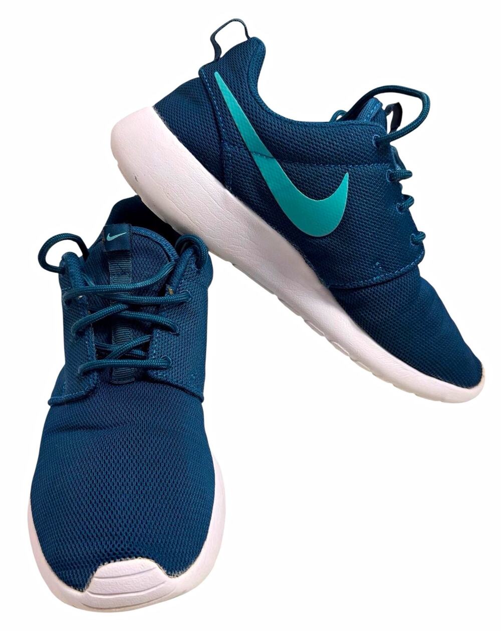 Nike Roshe One Men’s  US 8.5 Blue/Teal/White Low Top Lace-Up Mesh Sneaker